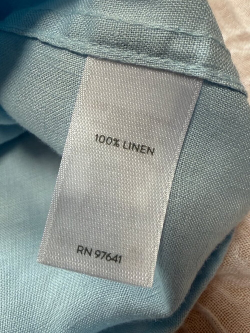 J. JILL Light Blue Linen Popover Collared V-Neck Top Size M - Picture 4 of 8